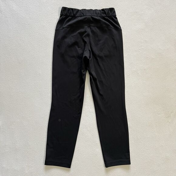Lululemon Women Solid Black On the Fly 7/8 Drawstring Luxtreme Travel Pant 2 - Picture 7 of 7